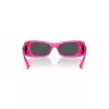 VERSACE VE4481-543487 Óculos de sol de mulher em forma de olho de gato - Armação de acetato preta, lentes de policarbonato cinzento escuro, 54 mm