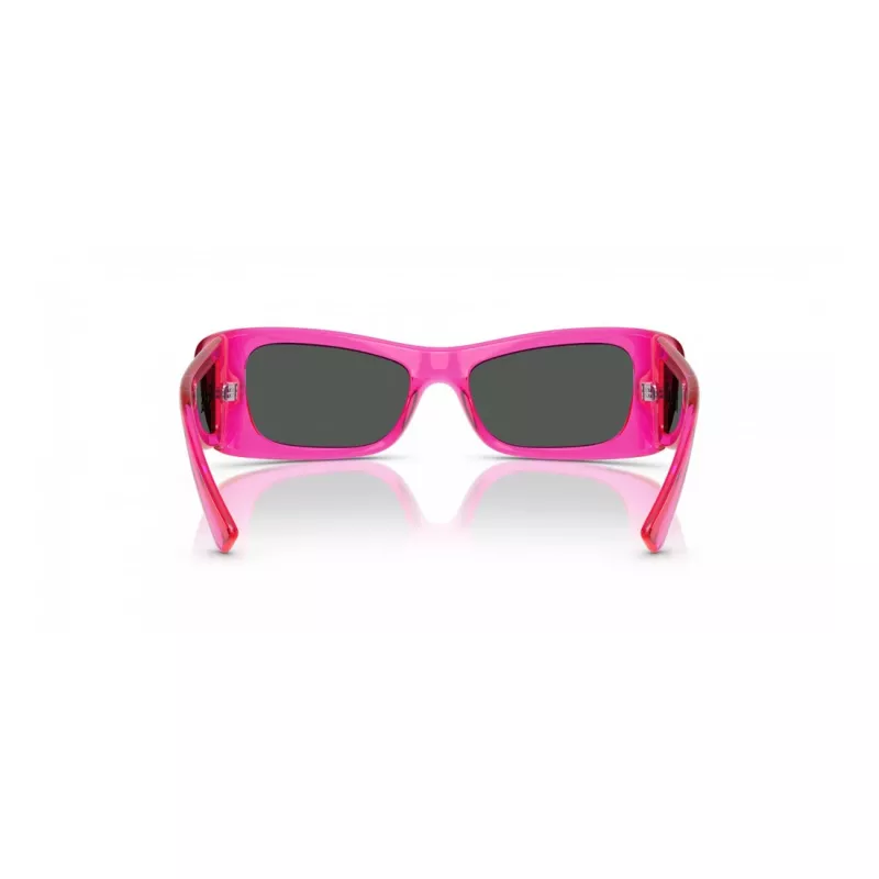 VERSACE VE4481-543487 Óculos de sol de mulher em forma de olho de gato - Armação de acetato preta, lentes de policarbonato cinzento escuro, 54 mm