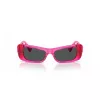 VERSACE VE4481-543487 Óculos de sol de mulher em forma de olho de gato - Armação de acetato preta, lentes de policarbonato cinzento escuro, 54 mm