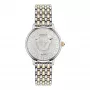 VERSACE VE6F00423 relógio de quartzo suíço unissexo 38mm mostrador preto bracelete de pele