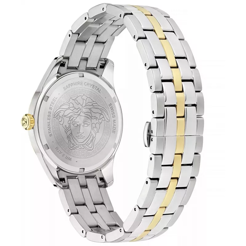 Relógio de homem Versace VE7C00623 41mm aço inoxidável mostrador azul cronógrafo