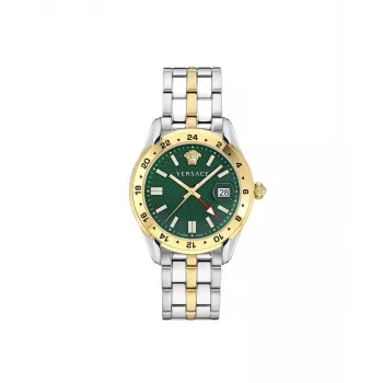 Relógio de homem Versace VE7C00623 41mm aço inoxidável mostrador azul cronógrafo