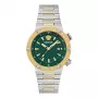 Relógio de quartzo suíço VERSACE VE8G00524 para mulher 43mm mostrador preto vidro safira bracelete de pele
