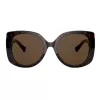 VERSACE óculos de sol de mulher VE4375F-10873 Havana acetato quadrado armação completa lentes castanhas degradê 53mm