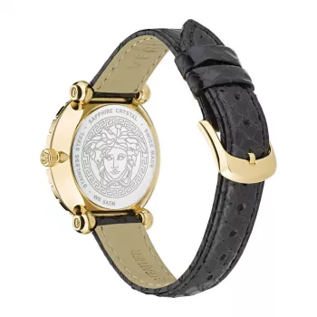 Relógio de mulher VERSACE VE6I00323 relógio de quartzo 35mm aço inoxidável mostrador preto