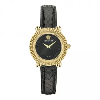 Relógio de mulher VERSACE VE6I00323 relógio de quartzo 35mm aço inoxidável mostrador preto