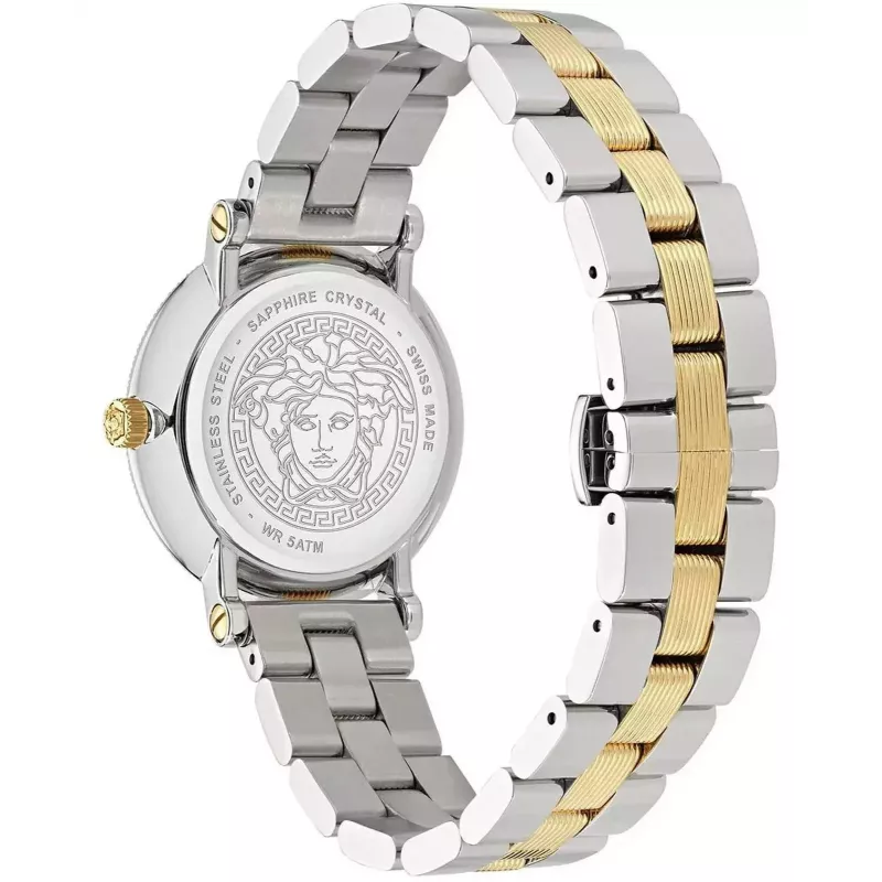 Versace Relógio de mulher VE7F00423 quartzo 35mm pele branca