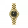 Relógio de mulher VERSACE VE7F00623 suíço quartzo 35mm mostrador preto bracelete de pele