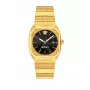 Relógio de mulher VERSACE VE8F00424 quartzo, 44mm mostrador preto com bracelete de pele