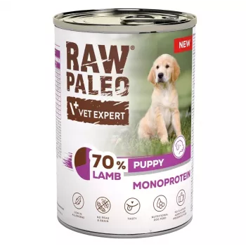 VETEXPERT Raw Paleo Cordeiro cachorro comida húmida para cães 400g