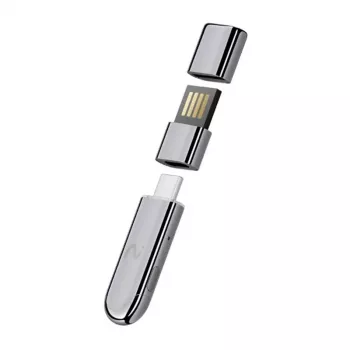 Dongle de gravação com IA VIAIM Notekit XFVI-D02 (cinzento) – gravador de voz com IA com 32 GB de armazenamento, microfones Dual-MEMS, Bluetooth 5.0, USB-C