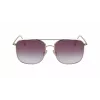 Óculos de sol de mulher Victoria Beckham VB202S-712 tamanho grande quadrados, armação de metal dourado, lentes castanhas degradê, 59 mm