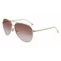 Victoria Beckham VB203S-712 Óculos de sol de mulher Armação dourada Lentes degradê castanhas 62 mm