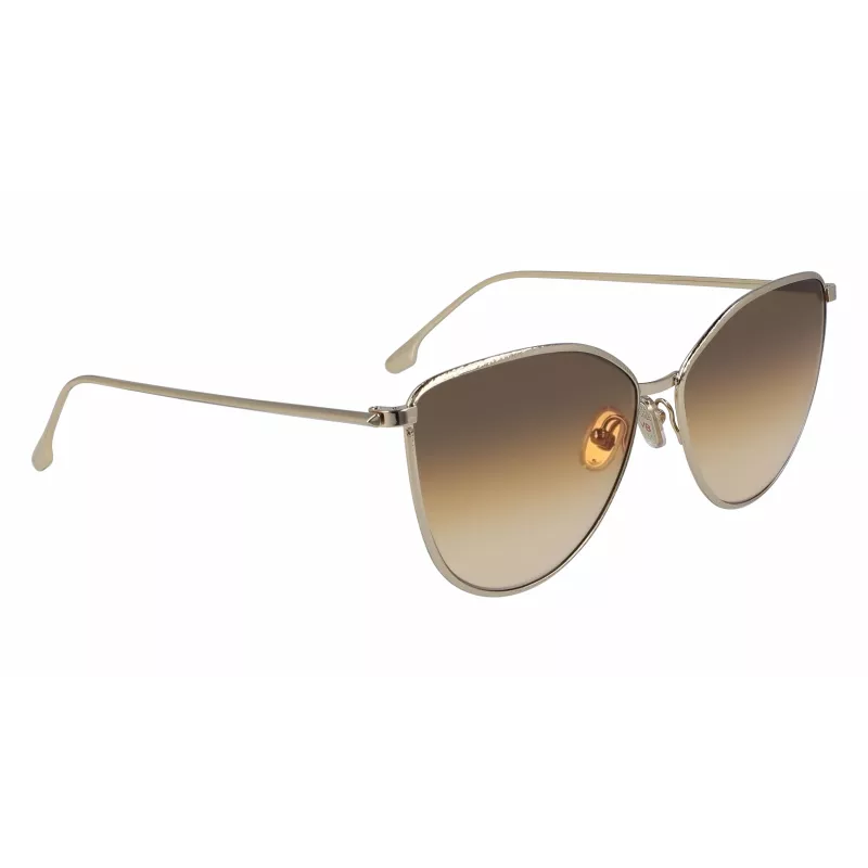 Óculos de sol gatinho Victoria Beckham VB209S-708 para mulher Havana/dourado 59mm