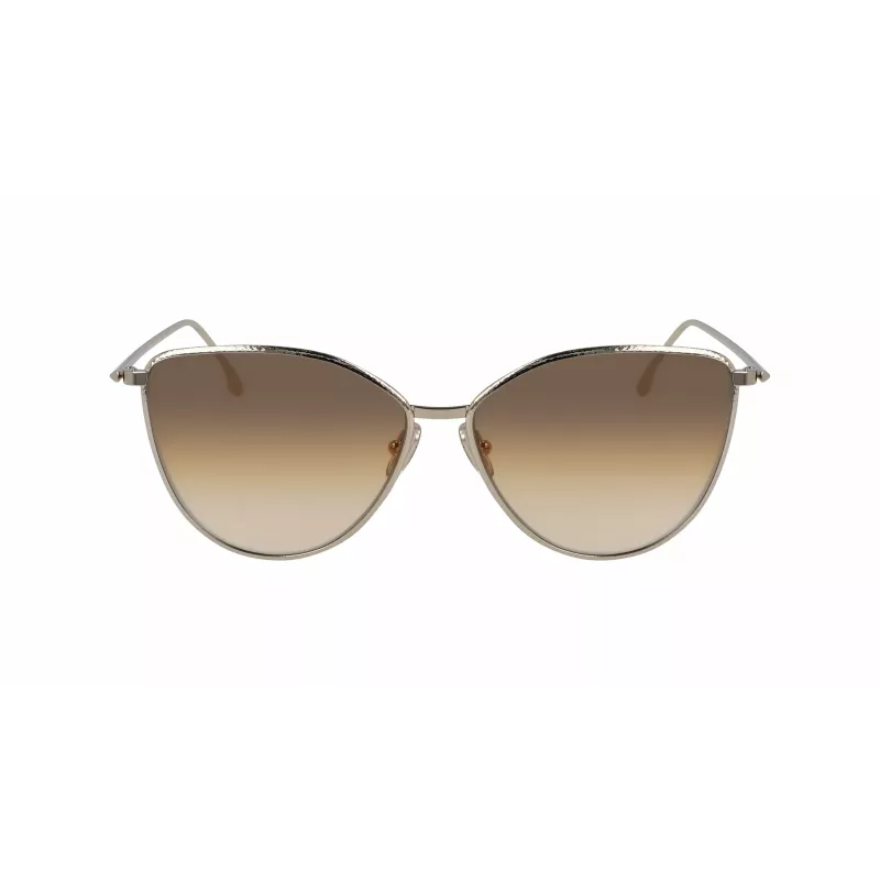 Óculos de sol gatinho Victoria Beckham VB209S-708 para mulher Havana/dourado 59mm