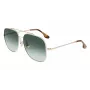 Victoria Beckham VB215S-700 Óculos de sol para mulher - Armação dourada, lentes castanhas degradê, 59 mm