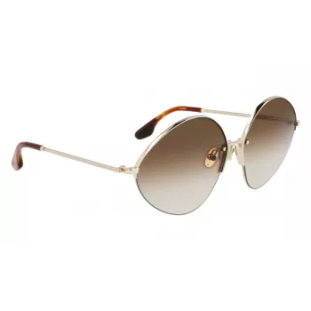 Óculos de sol Victoria Beckham VB220S-702 mulher oversize quadrados dourado castanho degradê 64mm