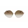 Óculos de sol Victoria Beckham VB220S-702 mulher oversize quadrados dourado castanho degradê 64mm