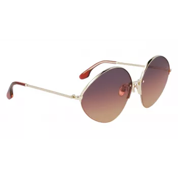 Victoria Beckham VB220S-732 óculos de sol de mulher armação dourada lentes castanho degradê 64 mm