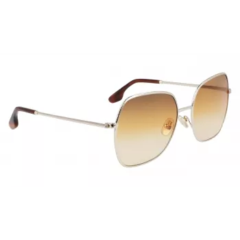 Óculos de sol Victoria Beckham VB223S-708 mulher - armação de acetato Havana, lentes de policarbonato castanhas, 56 mm