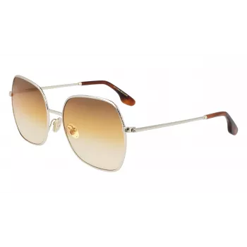 Óculos de sol Victoria Beckham VB223S-708 mulher - armação de acetato Havana, lentes de policarbonato castanhas, 56 mm