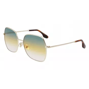 Óculos de sol Victoria Beckham VB223S-727 mulher Havana acetato armação quadrada castanho lentes degradê 56mm
