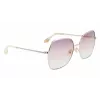 Óculos de sol de mulher Victoria Beckham VB223S-728 em metal dourado e castanho degradê 56mm