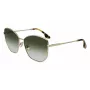 Óculos de sol de mulher Victoria Beckham VB225S-700 ouro metal castanho degradê piloto