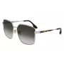 Victoria Beckham VB234S-700 óculos de sol de mulher quadrados oversize armação dourada lentes castanhas 59mm