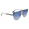 Óculos de sol de mulher Victoria Beckham VB239S6309319 formato quadrado oversize acetato preto lentes cinzentas degradê 63mm