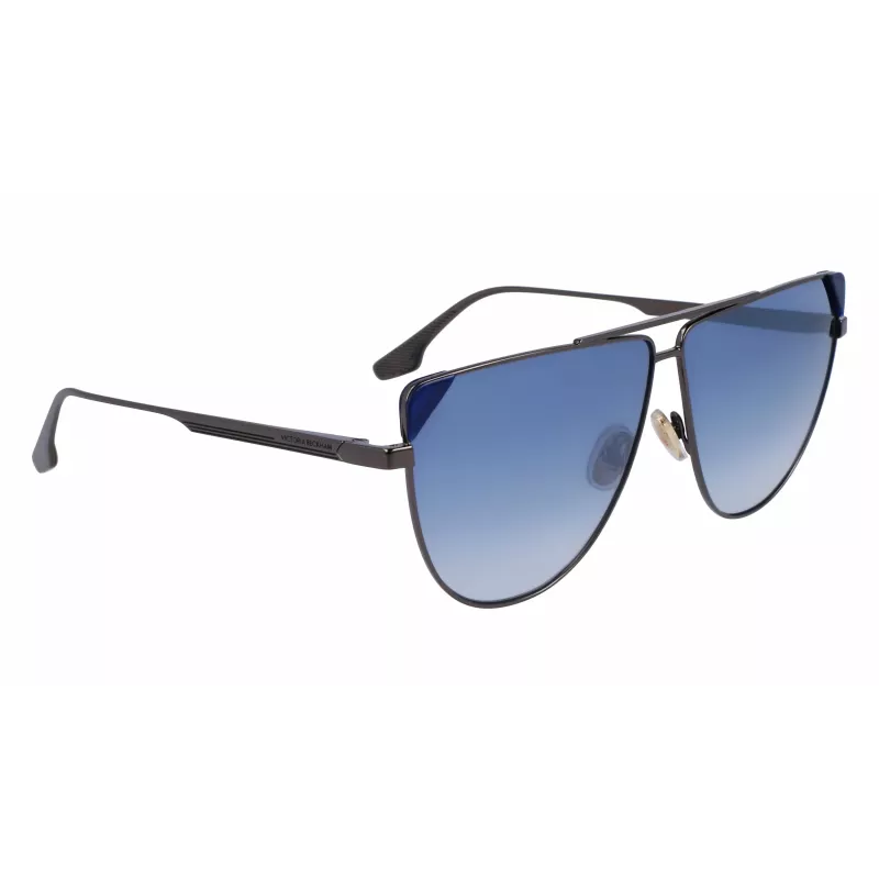Óculos de sol de mulher Victoria Beckham VB239S6309319 formato quadrado oversize acetato preto lentes cinzentas degradê 63mm
