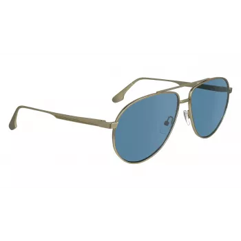 Óculos de sol Victoria Beckham VB242S6114720 para mulher formato quadrado castanho armação dourada lentes castanhas degradê 61/14/140 mm