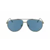 Óculos de sol Victoria Beckham VB242S6114720 para mulher formato quadrado castanho armação dourada lentes castanhas degradê 61/14/140 mm