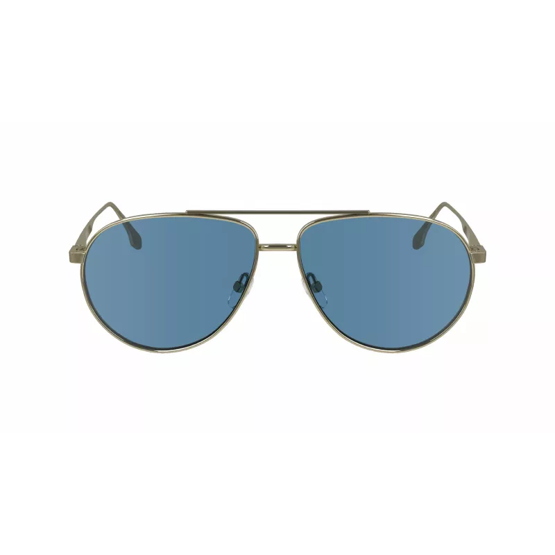 Óculos de sol Victoria Beckham VB242S6114720 para mulher formato quadrado castanho armação dourada lentes castanhas degradê 61/14/140 mm