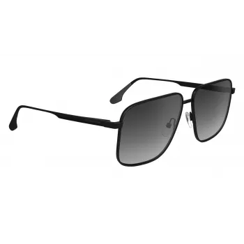 Óculos de sol de mulher Victoria Beckham VB243S, armação preta brilhante, lentes cinzentas, 57/13/140 mm