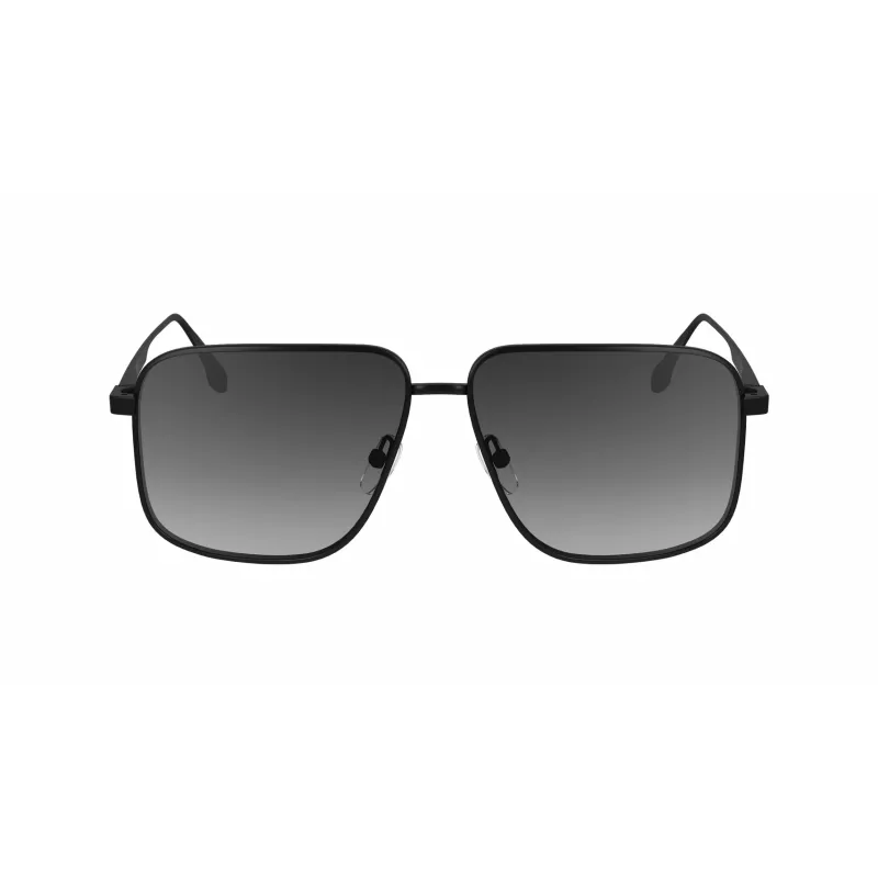 Óculos de sol de mulher Victoria Beckham VB243S, armação preta brilhante, lentes cinzentas, 57/13/140 mm