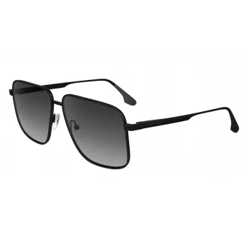 Óculos de sol de mulher Victoria Beckham VB243S, armação preta brilhante, lentes cinzentas, 57/13/140 mm