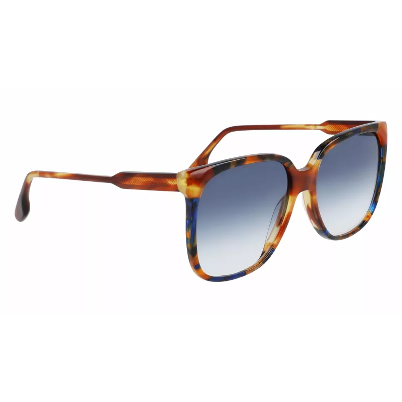 Victoria Beckham VB610SCB-212 óculos de sol de mulher Havana acetato armação borboleta lentes castanho degradê 59mm