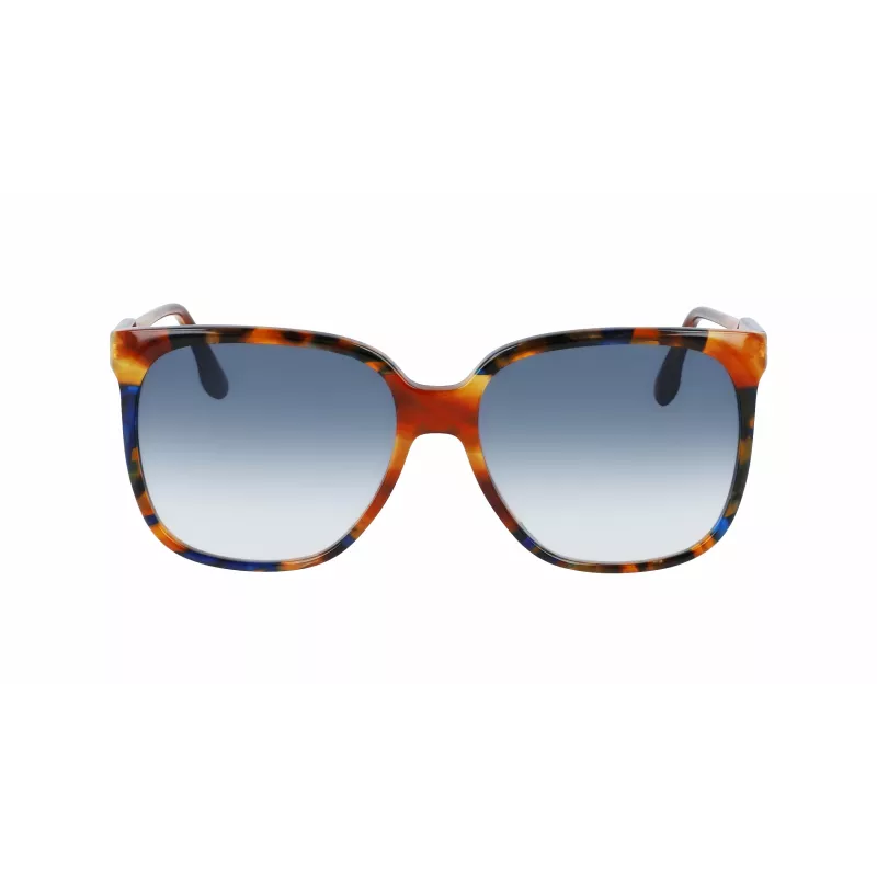 Victoria Beckham VB610SCB-212 óculos de sol de mulher Havana acetato armação borboleta lentes castanho degradê 59mm