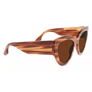 Óculos de sol Victoria Beckham VB628S-230 senhora Butterfly Havana acetato castanho lentes degradê 55/21/145 mm