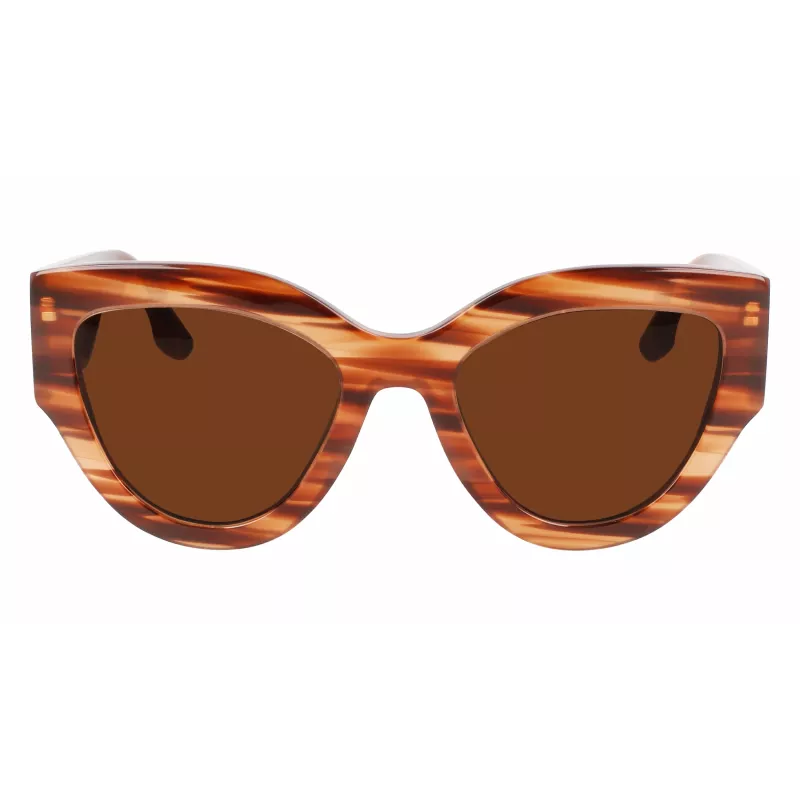 Óculos de sol Victoria Beckham VB628S-230 senhora Butterfly Havana acetato castanho lentes degradê 55/21/145 mm
