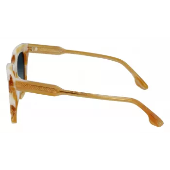 Victoria Beckham VB630S-774 Óculos de sol quadrados de mulher em acetato Havana Castanho Degradê 53mm