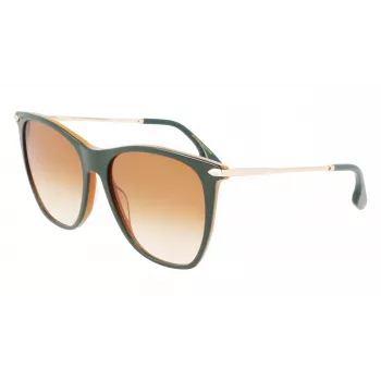 Óculos de sol de mulher Victoria Beckham VB636S-342 - armação Havana tartaruga, lentes castanhas degradê, 58 mm