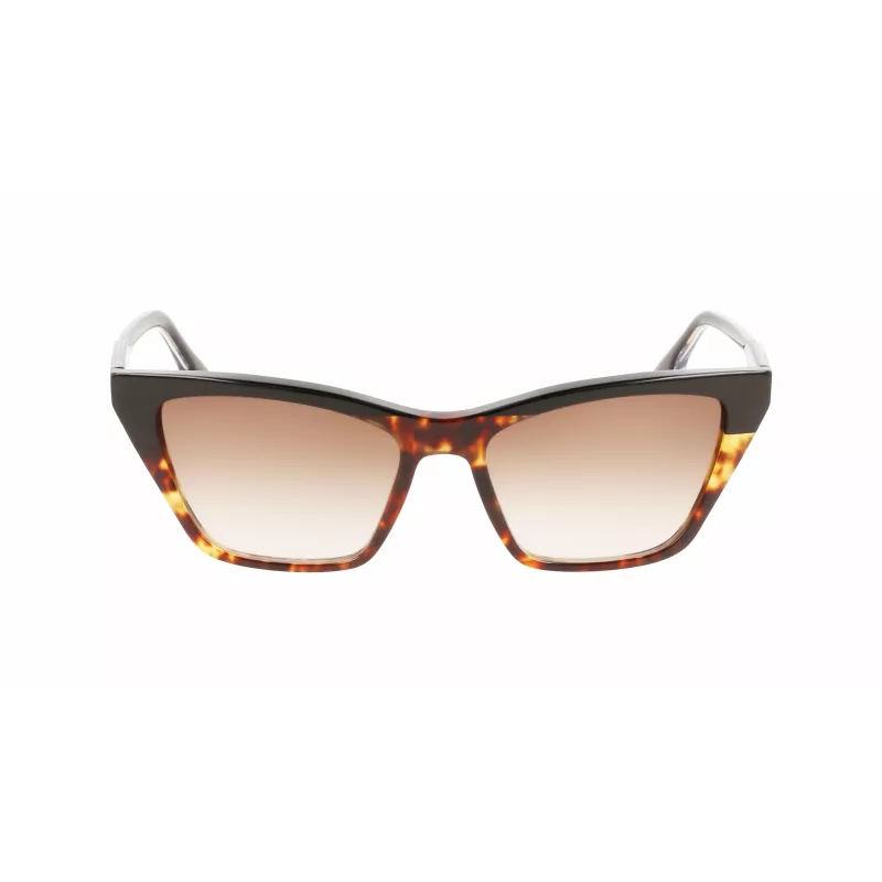 Óculos de sol Victoria Beckham VB638S-005 senhora retangulares acetato - armação preta, lentes cinzentas degradê 55/17/140 mm