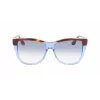 Óculos de sol quadrados oversize de mulher Victoria Beckham VB639S-418 - armação de acetato azul-escuro com lentes cinzentas degradê