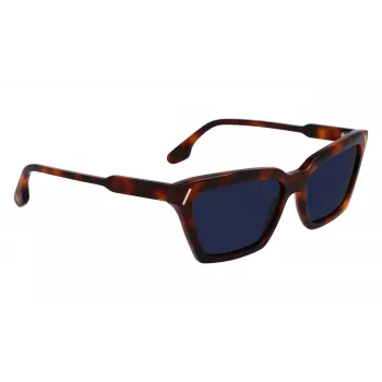 Óculos de sol de mulher Victoria Beckham VB661S-215 quadrados em acetato Havana castanho degradê 57mm