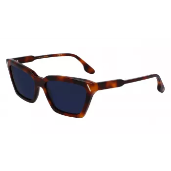 Óculos de sol de mulher Victoria Beckham VB661S-215 quadrados em acetato Havana castanho degradê 57mm