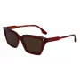 Victoria Beckham VB661S5716610 Óculos de sol de mulher quadrados de acetato - Red Havana 57mm