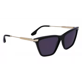 Óculos de sol Victoria Beckham VB663S-001 mulher - armação de acetato preta, lentes de policarbonato cinzentas, 57/15/140 mm