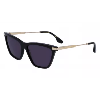 Óculos de sol Victoria Beckham VB663S-001 mulher - armação de acetato preta, lentes de policarbonato cinzentas, 57/15/140 mm